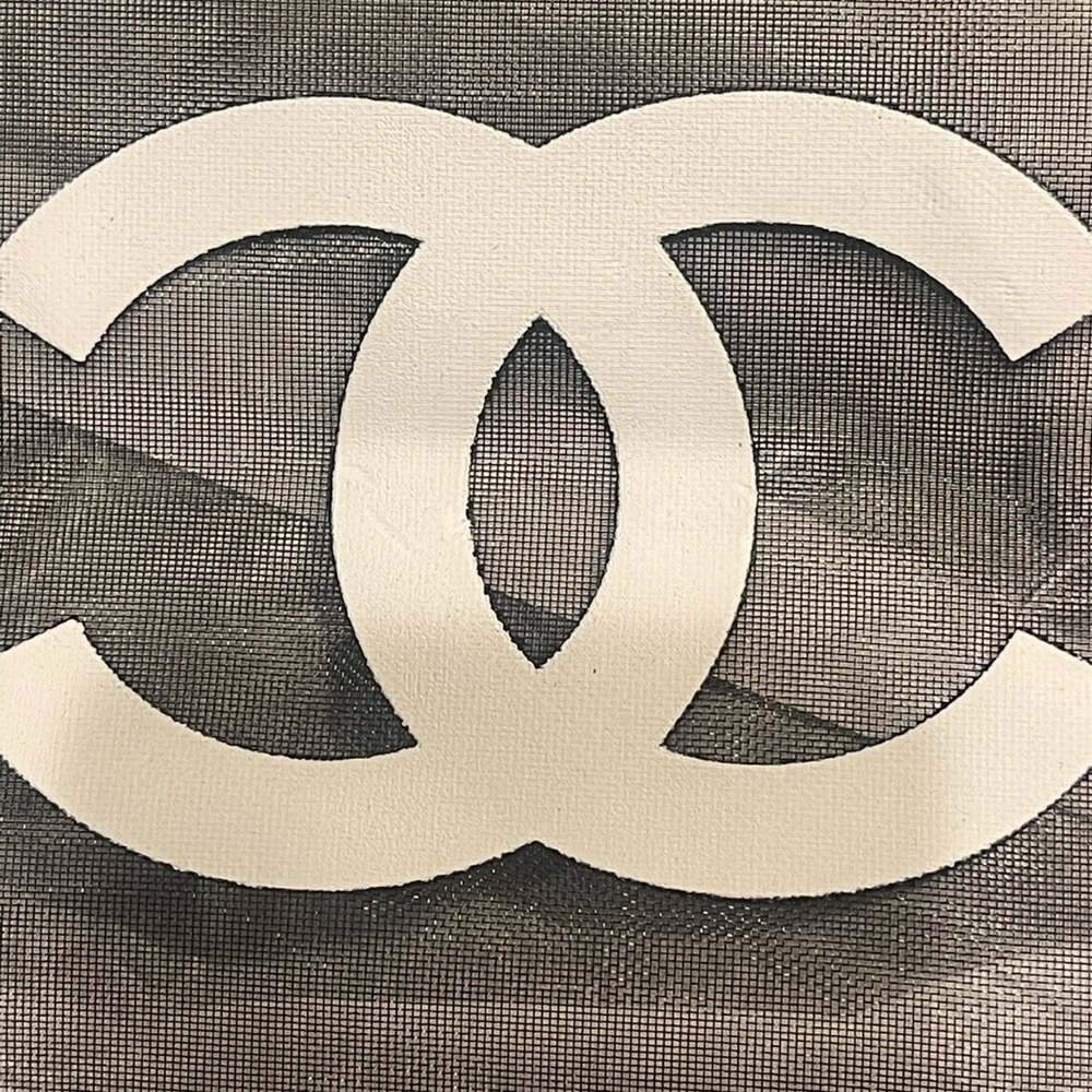 CHANEL Makeup Line Black Mesh Tote with Pouch - Picture 3 of 6